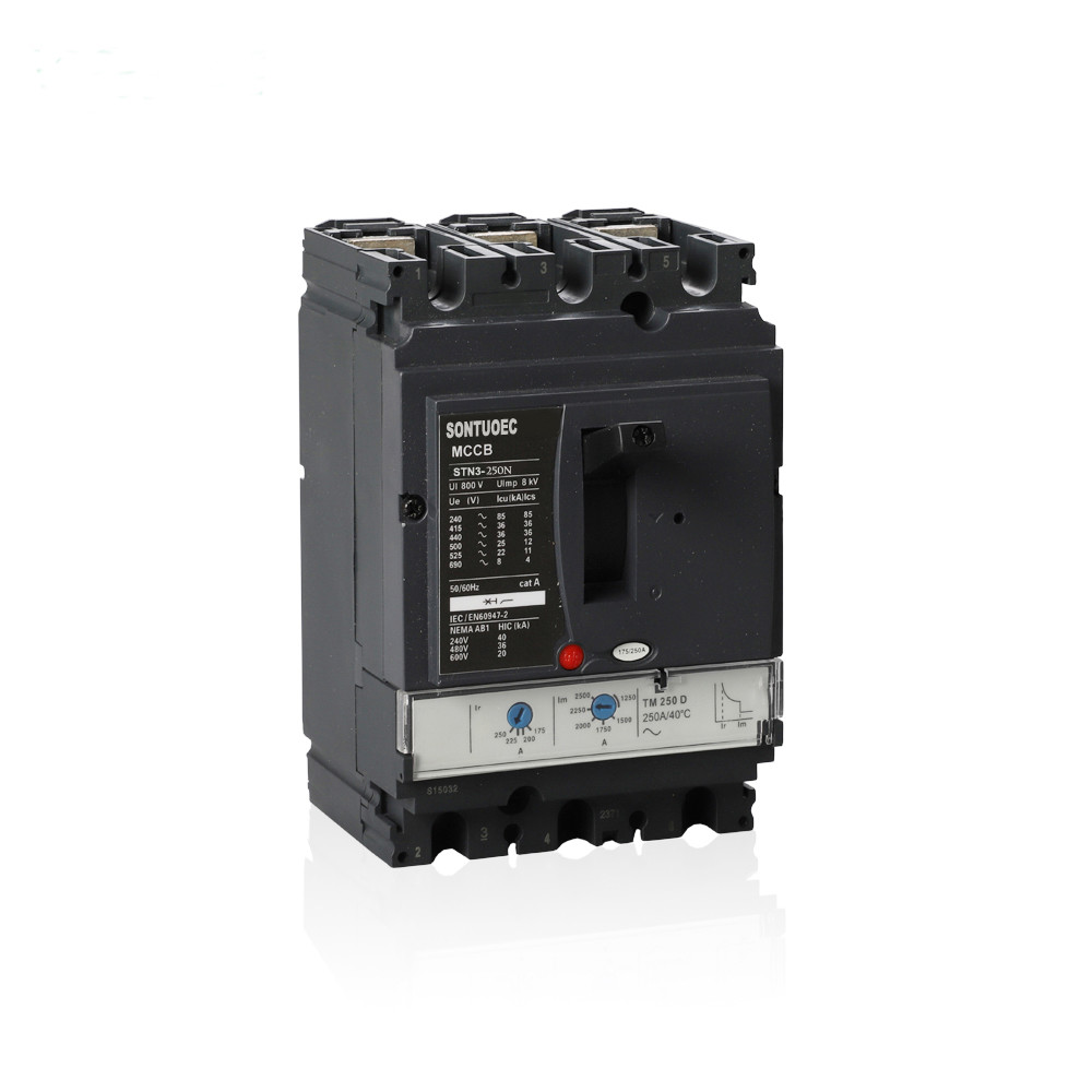 Moulded Case Adjustable Current MCCB Circuit Breaker 250A