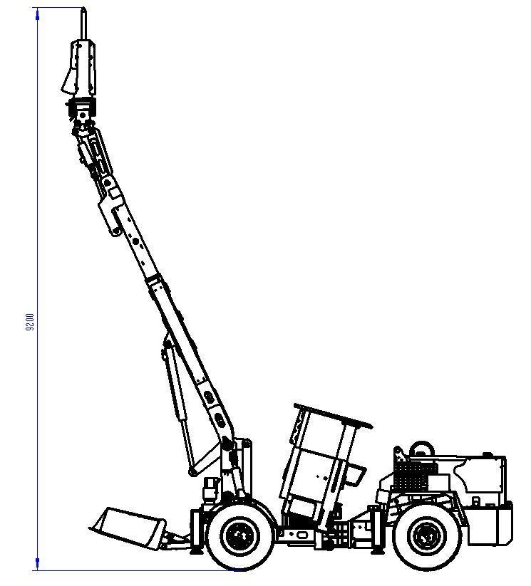 Diesel Power Hydraulic Underground Mining Scaler Tunnel Loose Rock Scaler Scaling Rig