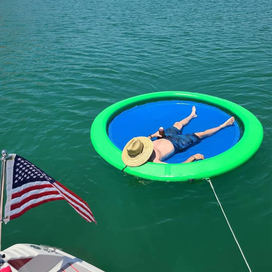 Round Inflatable Water Hammock Floating Raft 10 Classic Lounge Inflatable Hammock For Adults Kids