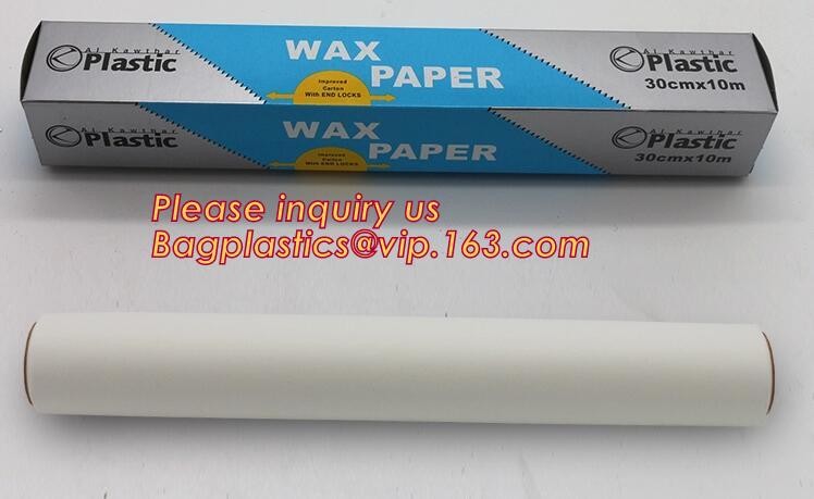 Bleached with Unbleached Greaseproof Paper for food wrapping,Environmental friendly and green greaseproof food packaging