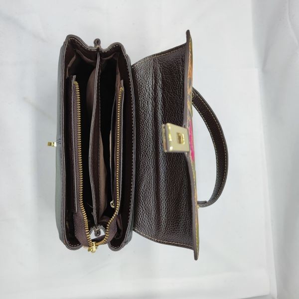Embossed Retro Handbags For Girls Real Leather Shoulder Bags With Strap FGRE10