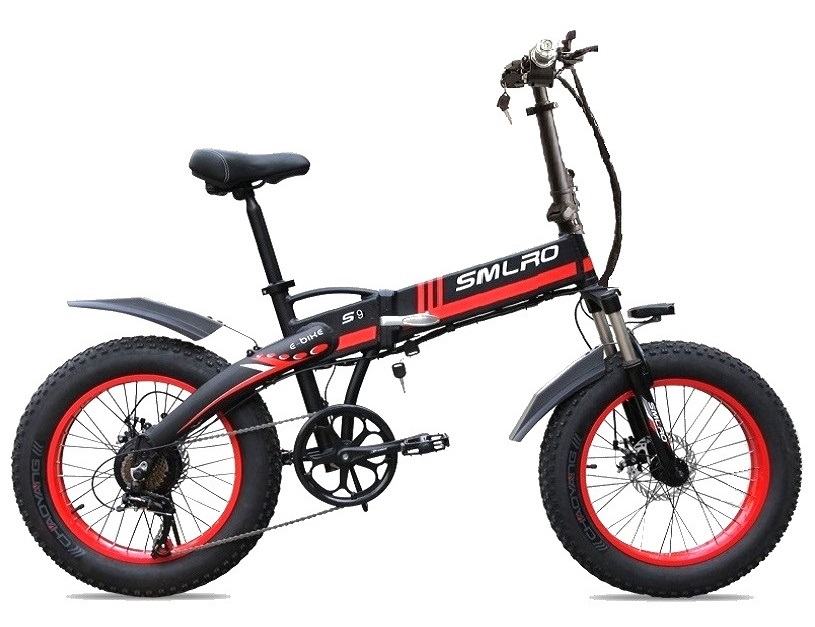 Integrated Battery Smlro S9 Electric Bike , 22MPH E Bike 20 Inch
