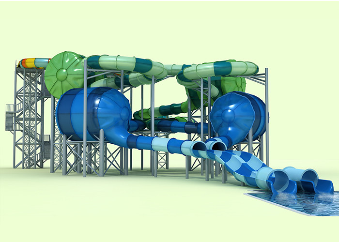 Fiberglass Tornado Water Slide Aqua Park Equipment Maximum Speed 12.7m/S