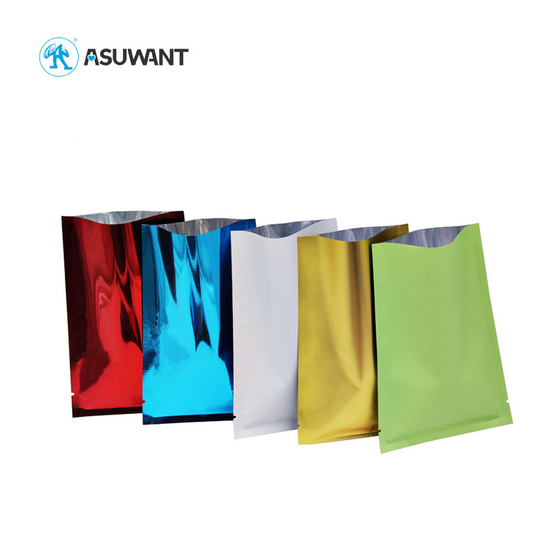 Glod Metallic Small Plastic Sachets Zipper Aluminum Foil Packaging Bags