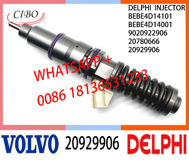 20929906 Fuel Diesel Injector 20929906 BEBE4D14101 BEBE4D14001 9020922906 20780666 E3.18 for VOL D16 3512 TIER 3