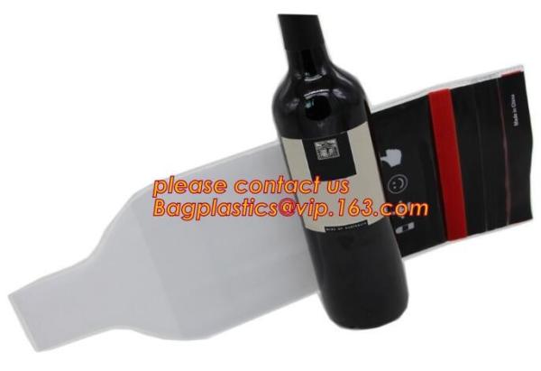 Zip sealed liquor bubble bags bottle protector Travelling liquor bubble sleeves