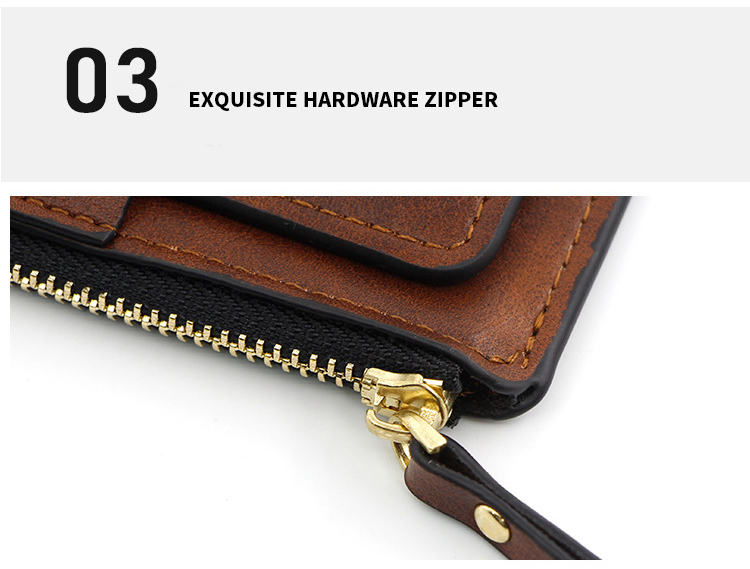 Credit Card Holder Wallet for Men and Women Unisex Pur Color Leather Pu Coin Purse