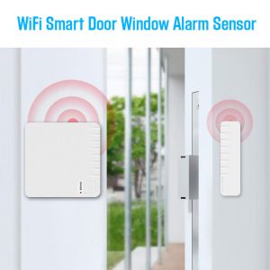 FCC ROHS WiFi Door Sensor Window Contact Sensor Home Sensor Alarm