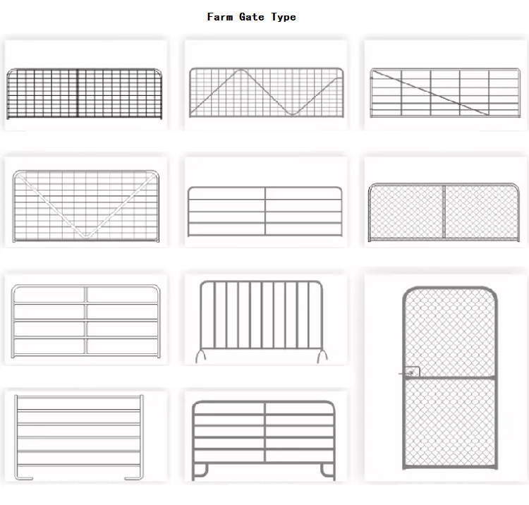 High quality livestock Galvanized wire metal farm pasture fence panels