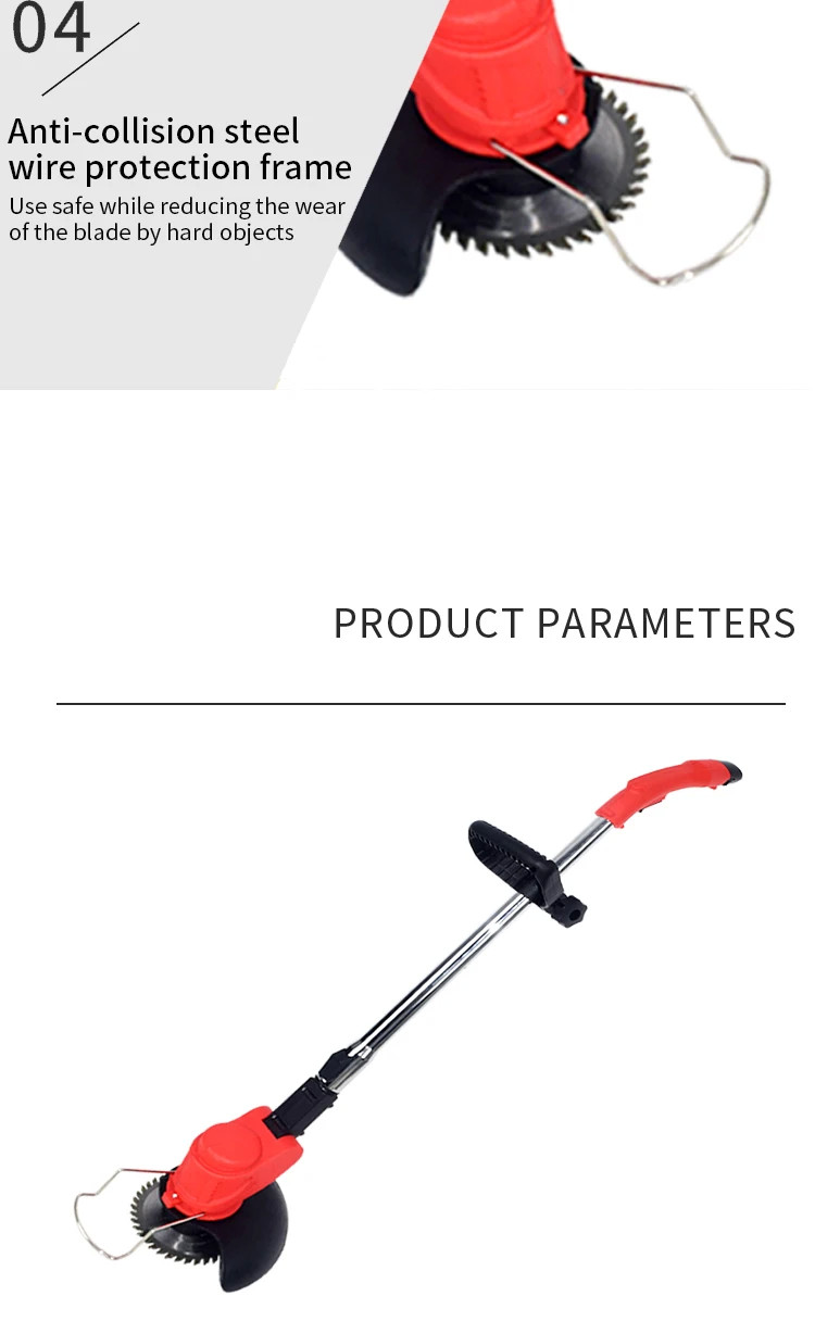 9000rpm/min Crop Collection Lithium Battery Electric Lawn Mower Nose Can Be Adjusted To Efficiently Clean Up Corner Weed