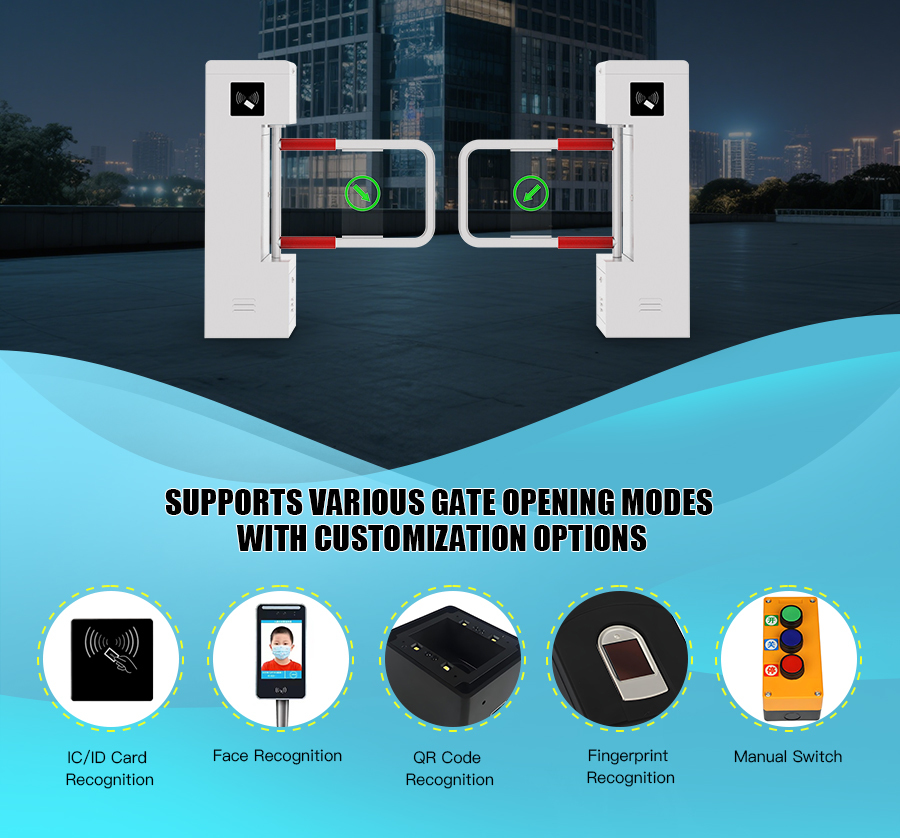 HCW Biometric Face Recognition Turnstile Automatic 3s Pedestrian Security Turnstiles