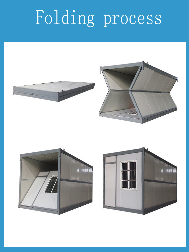 Standard 40ft Folding Container House Mobile Flat Pack Prefab Home