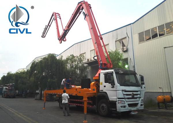 51 M Cement Pump Truck Cement Transport Trucks 4 Sections Arms 50m³ Output,