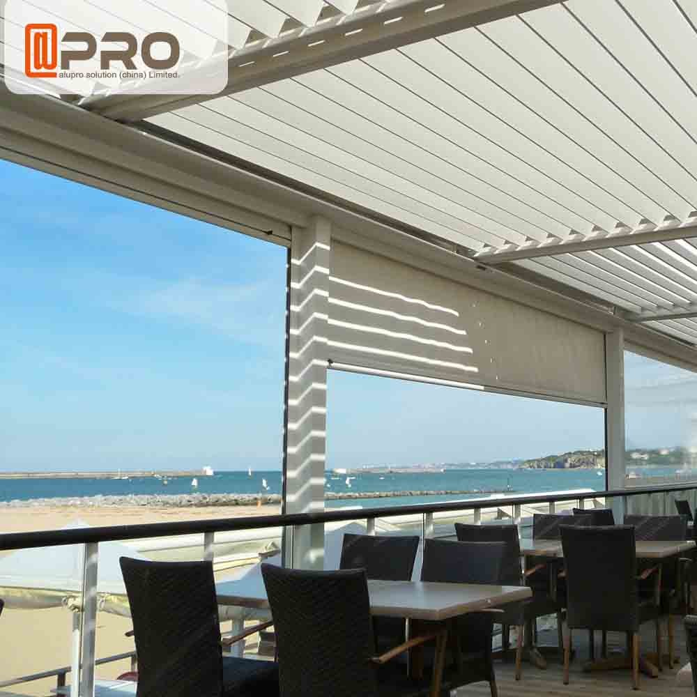 Long Life Span Modern Aluminum Pergola With Electric Motor System