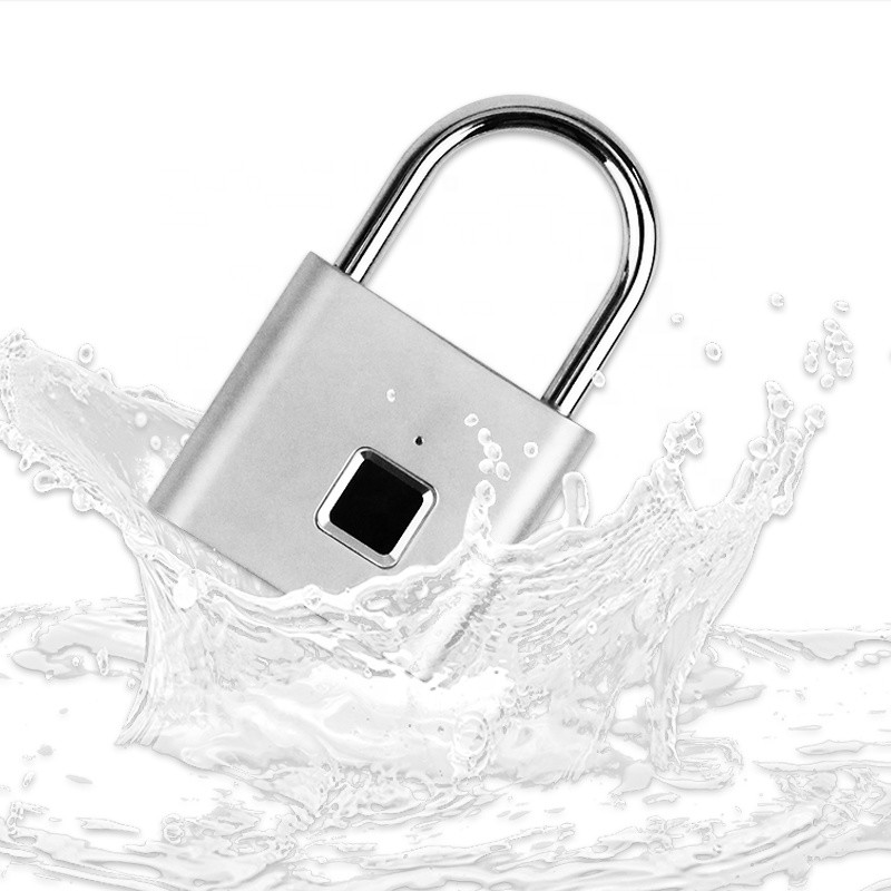 Fingerprint Padlock Fingerprint Waterproof Keyless Anti-Theft Security Digital Lock Portable for Locker, Gym, Door