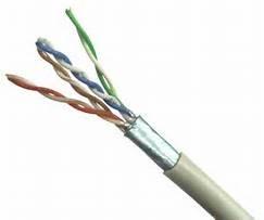 CAT5E FTP Network Cable Shielded 24AWG Solid Copper PVC Jacket for Wired