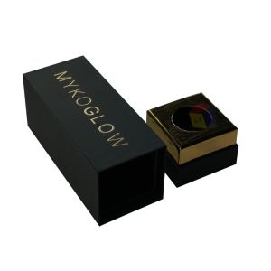 Biodegradable Rigid Cardboard Cosmetic Packaging Boxes With Foam Insert