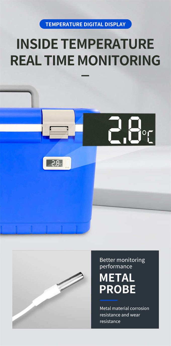 2C-8C Portable Medical Cooler Box Cold Chain Transportation