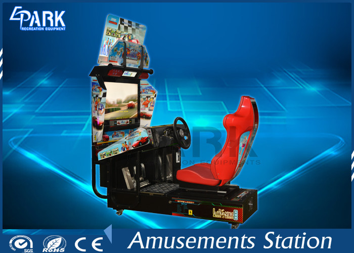 32 Inch Screen Racing Car Game Machine With Dynamic Steering Wheel And Seat