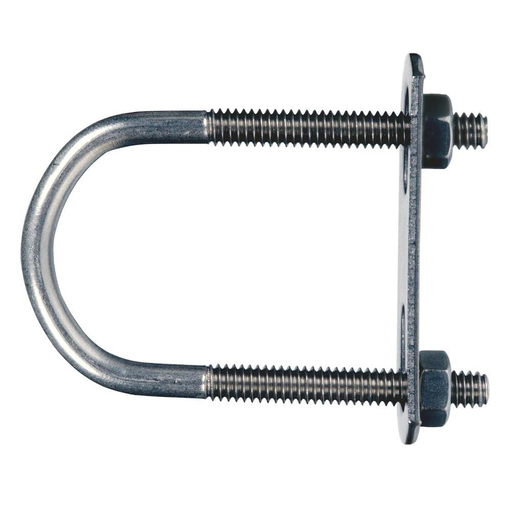 Carbon/Stainless Steel Single-side Bracket U Bolt Clamp Support Bracket for Mast Pipe Connection Assembly