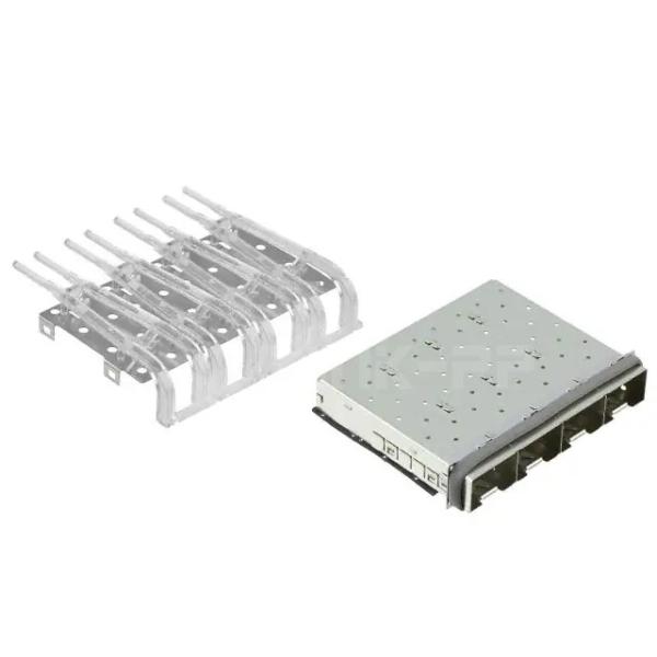 TE 2227729-1 zSFP+ Cage Assembly Ganged (1 x 4 Port) Connector 28 Gb/s Included