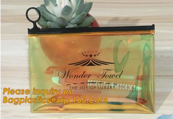 Plastic Bag OEM Custom PVC Loop Handle Image Printed Plastic Shopping Bag,Promotional Clear Waterproof Plastic Cosmetic