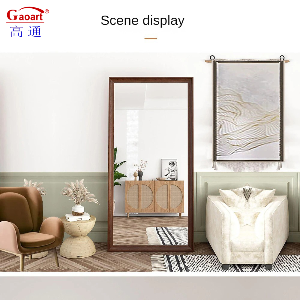 Plastic Frame Antique Gold Vintage Arch Bathroom Toilet Mirror for Customized Size