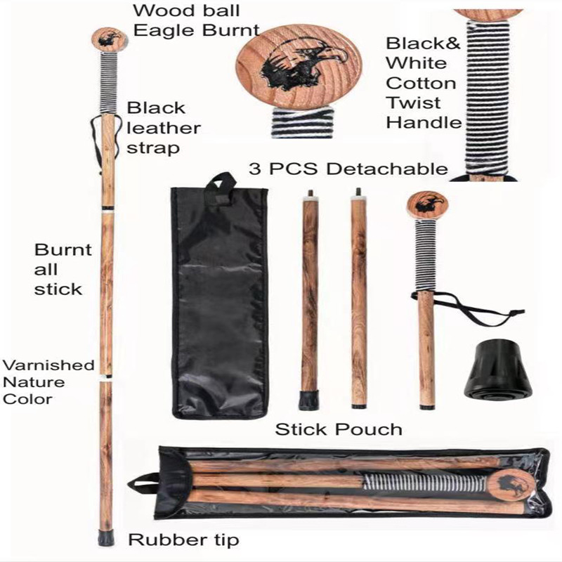 Straight Handle Wood Walking Cane , Wooden Walking Sticks For Hiking