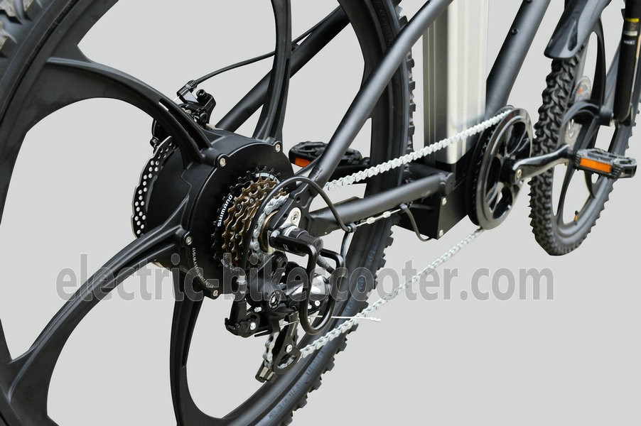 Mens Electric Powered Mountain Bike 26 Inch Wheel 36V 250W Magnesium Alloy Rim