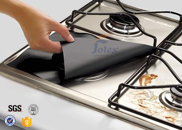 4 Pack 10.6” x 10.6” Reusable Gas Range Liners Stovetop Burner Protectors , PTFE