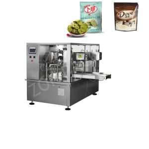 China Cookies Biscuits Zipper Bag Rotary Pouch Packing Machine PLC Controlled on sale