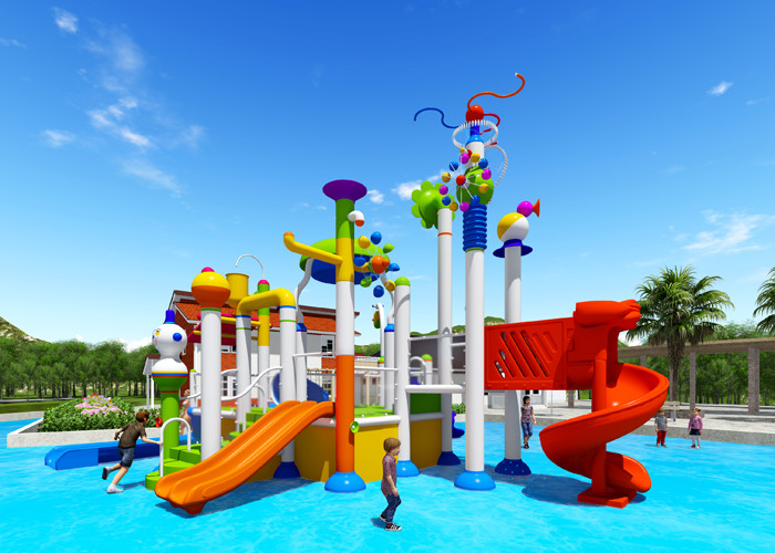 Rainbow Color Spray Water Park Interactive And Interesting Water Playground Equipment