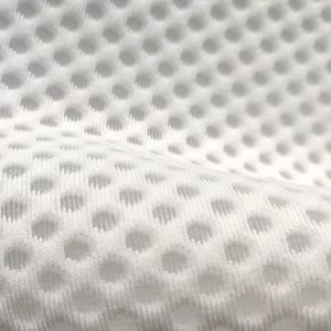 Breathable Airmesh White Polyester Mesh Fabric Recycled Polyester Mesh 430gsm