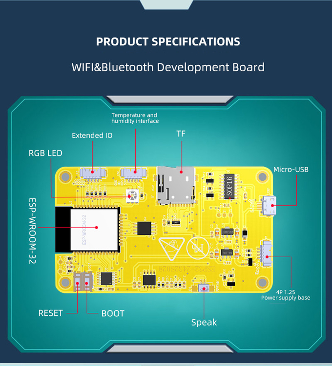 2.8 inch tft color display LED backlight brightness high and low power consumption module 240 * 320 yellow PCB