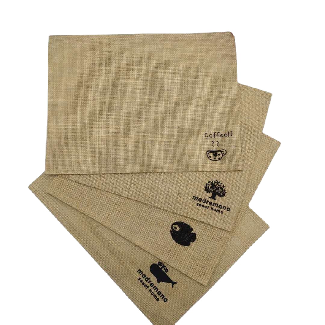 ODM Kitchen Tools And Utensils Waterproof Reusable Coffee Tea Burlap Jute Tea Towel