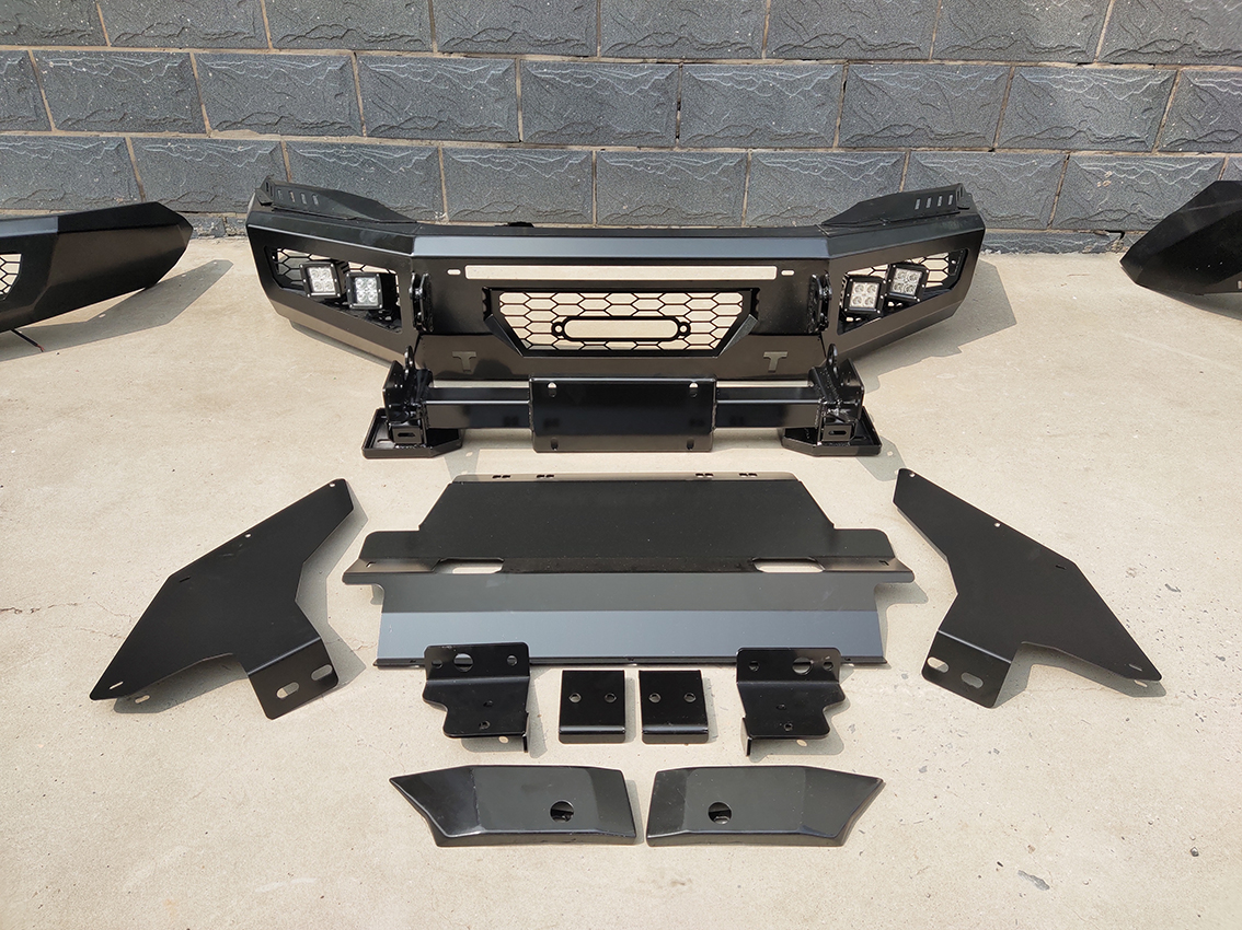 High- Powder Coating Steel Front Bumper for Toyota Hilux Winch Bull Bar Auto Parts
