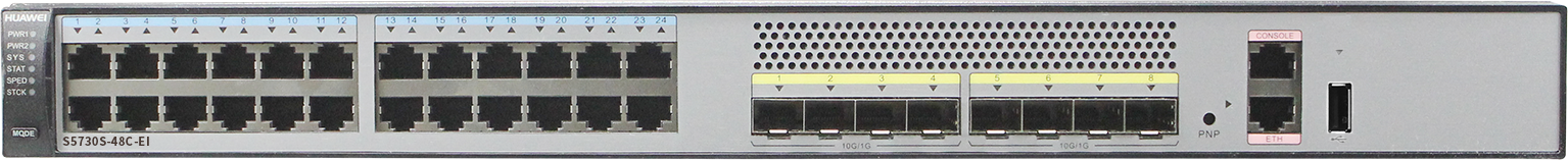 S5700 Series S5730s-48c-Ei-AC Switch 24 10/100/1000base-T Ports 8 10ge SFP Ports Switch Products Status Stock
