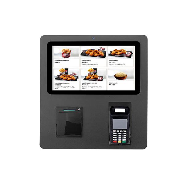 Quality 15.6 Inch WiFi Landscape Self Service Kiosk With Printer And Scanner Black Color for sale