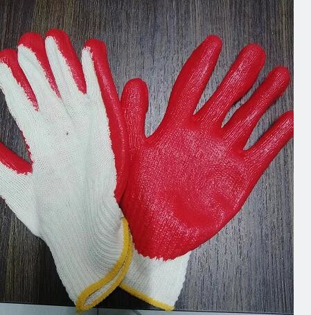 2 String Latex Industrial Gloves 10 Gauge Powder Coated Latex Gloves