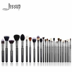  Jessup 27pcs Professional Makeup Brush Kit Copper Ferrule Synthetic Hair Manufactures
