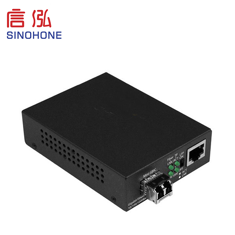 SFP Slots Gigabit Fiber Optic Media Converter , Fiber Optic Connection Box