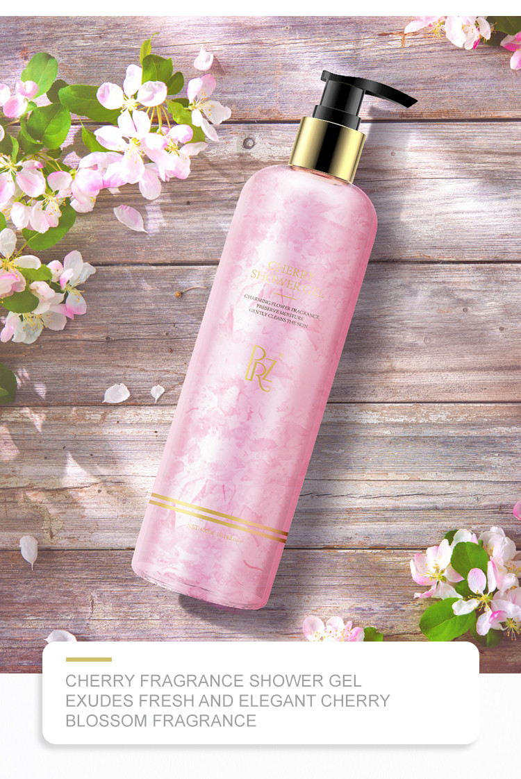 400ml Cherry Smell Moisturizing Long Lasting Fragrance Body Wash Shower Gel
