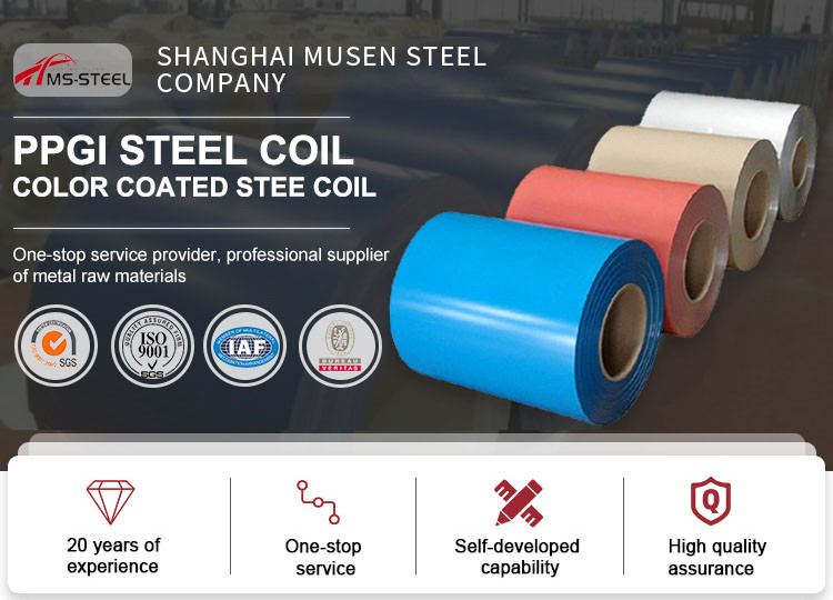 Color Coated Pre Painted Aluminum Coil Ppgi Coil Sheet SPCC SGCC Dx51d Grade 0.25-1.0mm