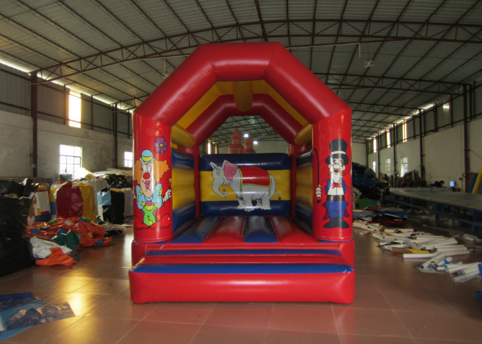 Clown circus themed inflatable bouncer elephant inflatable bouncer jumping square inflatable clown bouncer