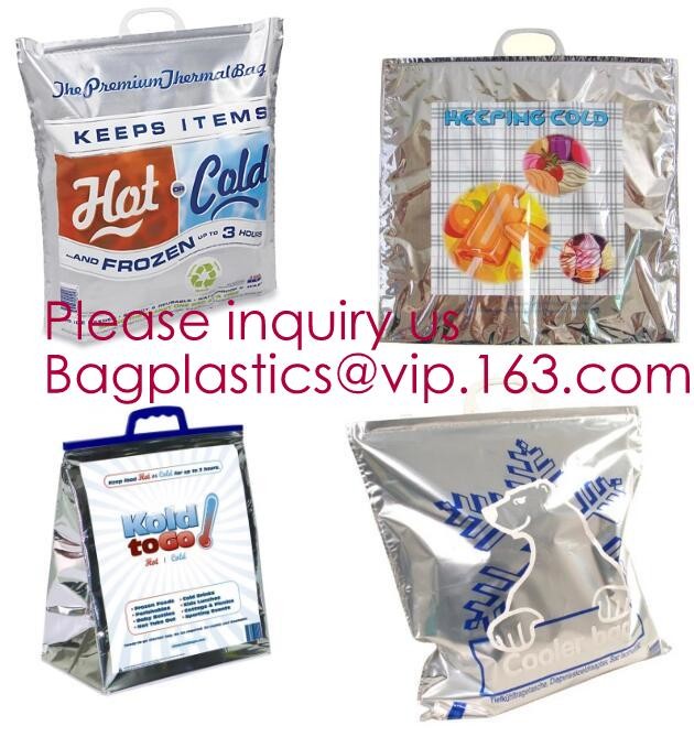 Aluminum Foil Food Use Disposable Cooler Bag Insulated Thermal Bag Organizer Storage Frozen Lunch Bag bagease bagplastic