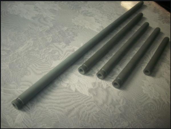 28 MM Black Sic Thermocouple Ceramic Protection Tubes Ceramic Tube Shock
