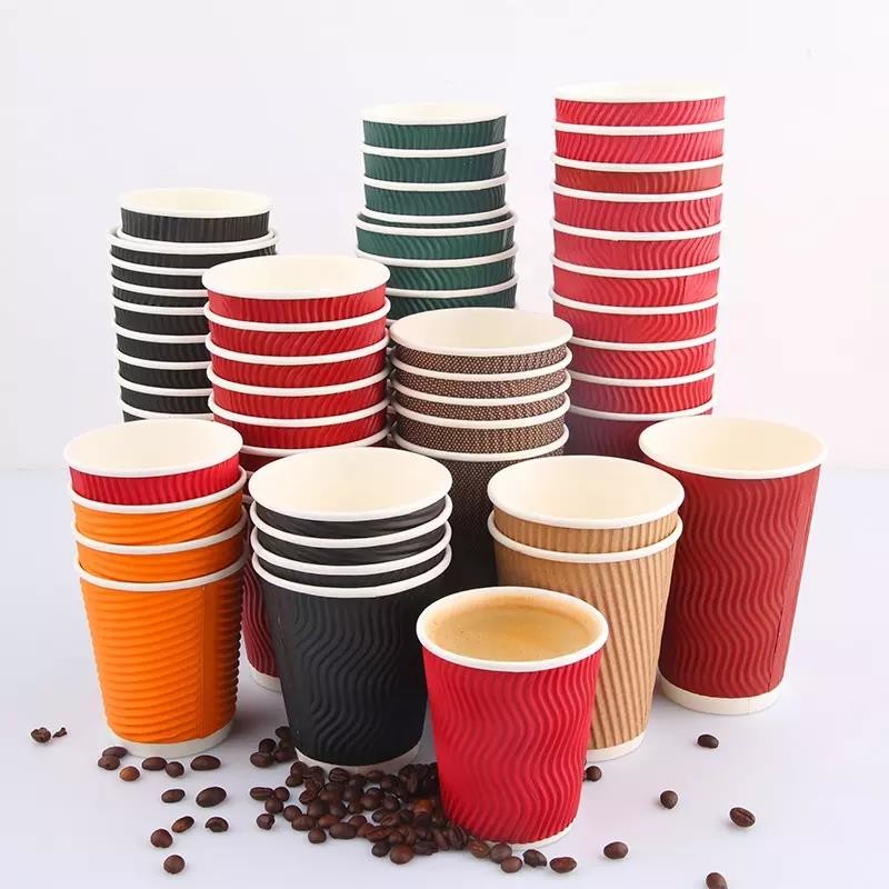 Recyclable Offset Print Customized Single Wall Coffee Milk Tea Disposable Paper Cups