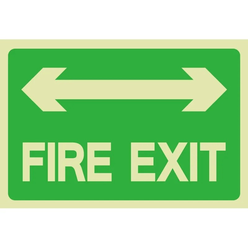 Glow In The Dark Exit Sign Green Mounting Hardware Included For Simple Installation