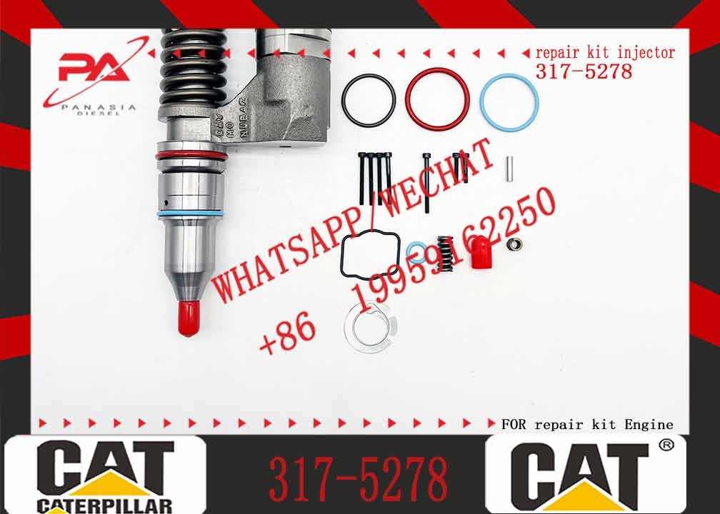 Diesel Engine C10 C12 Fuel Injector 317-5278 3175278 for CAT Caterpillar C3196 Excavator Crawler Excavator 3 Years Provided