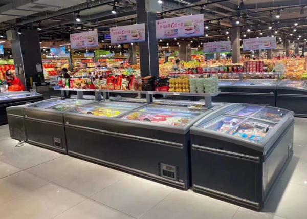 Supermarket Glass Door Chest Deep Freezer Food Display Merchandise Refrigerator